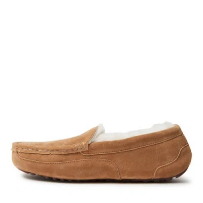 Dearfoams Fireside Melbourne Genuine Shearling Moccasin Slipper In Brown