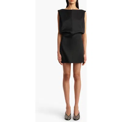Khaite Toma Bonded Crepe Minidress In Black