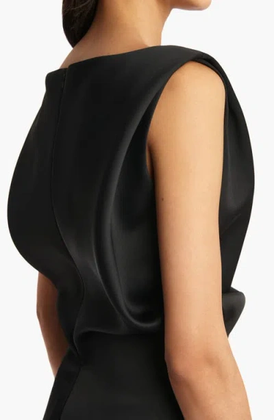 Khaite Toma Bonded Crepe Minidress In Black