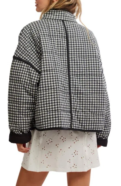 Free People Chloe Floral Print Jacket In Black