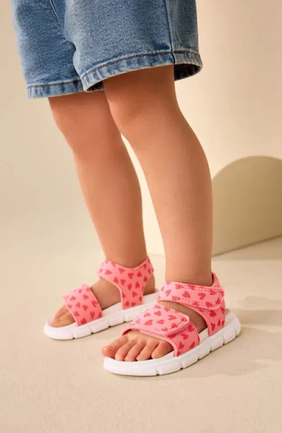 Next Kids' Print Adjustable Sandal In Pink