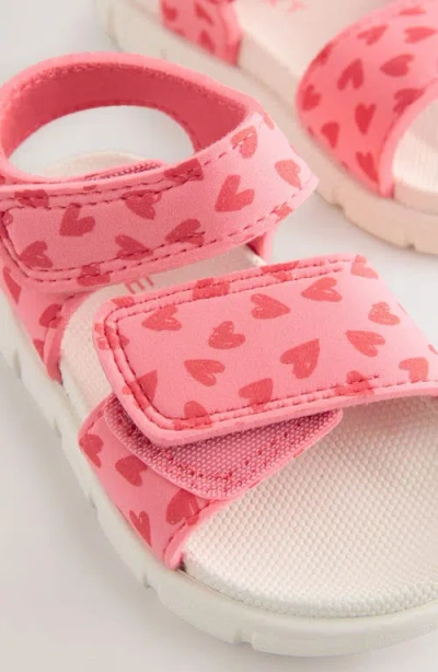 Next Kids' Print Adjustable Sandal In Pink
