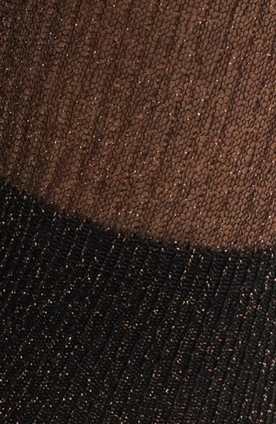 High Heel Jungle Shimmery Lights Crew Socks In Black