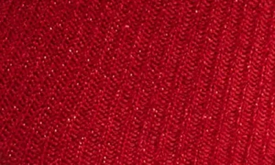 High Heel Jungle Shimmery Lights Crew Socks In Red
