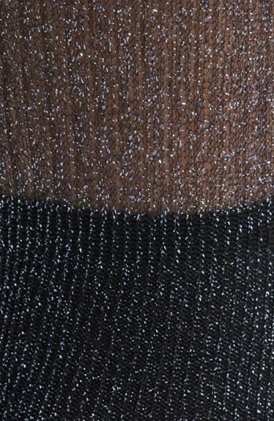 High Heel Jungle Shimmery Lights Crew Socks In Blue