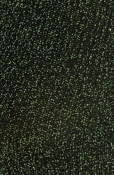 High Heel Jungle Shimmery Lights Crew Socks In Green