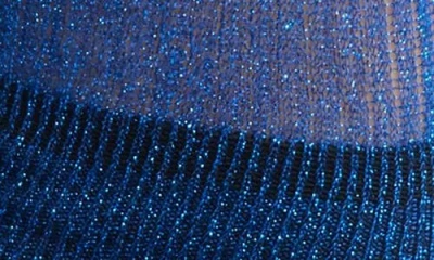 High Heel Jungle Shimmery Lights Crew Socks In Blue