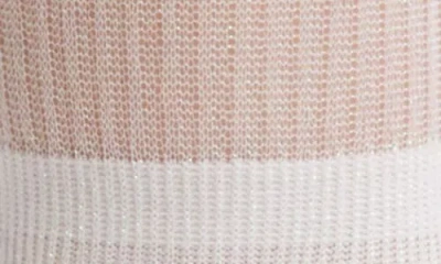 High Heel Jungle Shimmery Lights Crew Socks In White