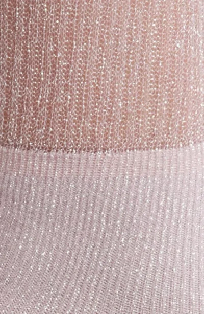 High Heel Jungle Shimmery Lights Crew Socks In Neutral