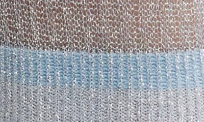 High Heel Jungle Shimmery Lights Crew Socks In Blue