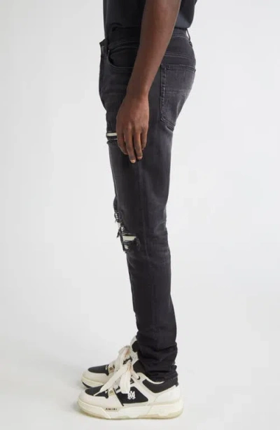 Amiri Mx1 Ultrasuede Jeans In Black