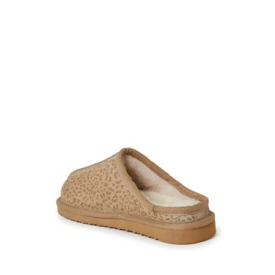 Dearfoams Kids' Fireside Dempsey Genuine Shearling Clog Slipper