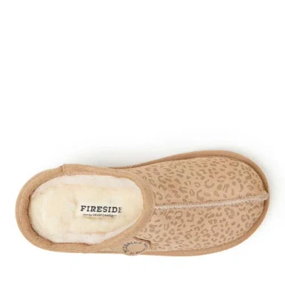 Dearfoams Kids' Fireside Dempsey Genuine Shearling Clog Slipper