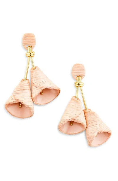 Lele Sadoughi Raffia Calla Lily Drop Earrings In Gold