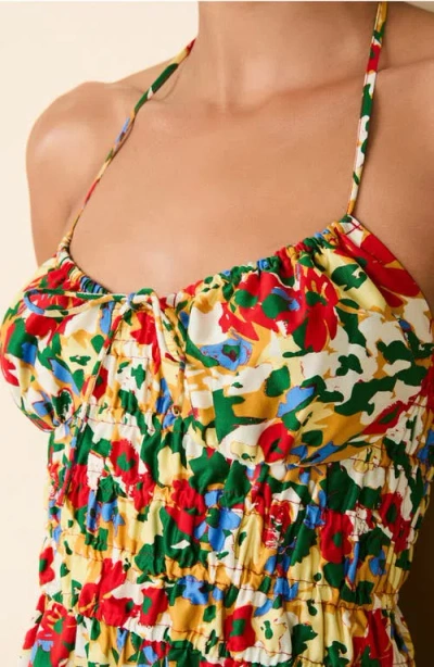 Solid & Striped The Lolita Floral Print Halter Maxi Dress In Multi