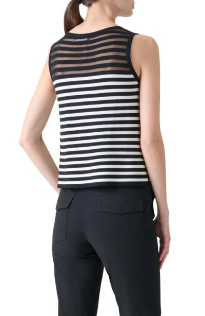Akris Punto Kodak Stripe Virgin Wool Blend Sweater Tank In Black