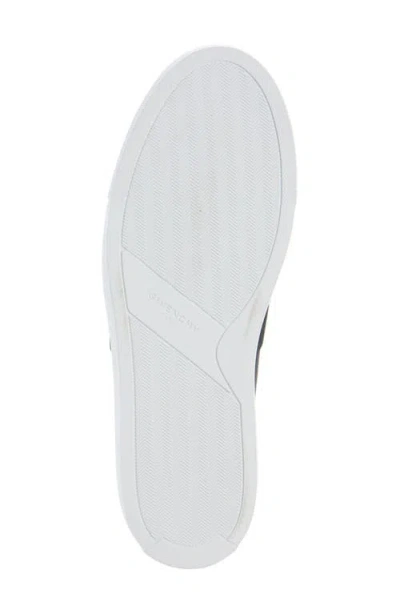 Givenchy Calfskin Leather Sneakers With Printed Logo And Contrasting Sole In Black