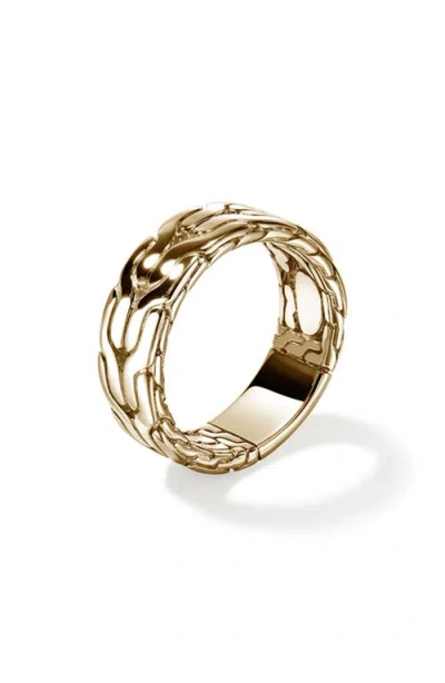 John Hardy Carved Chain Band Ring, Sterling Silver In Gold
