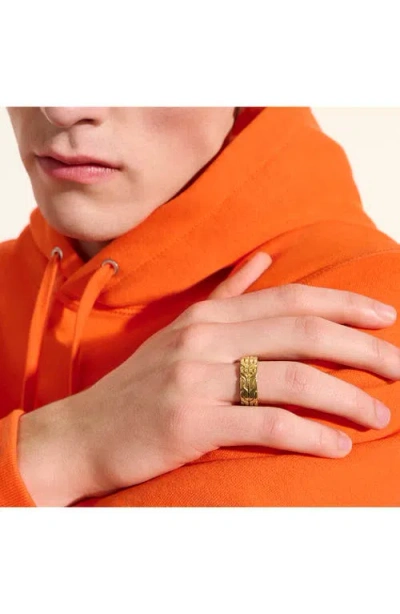John Hardy Carved Chain Band Ring, Sterling Silver