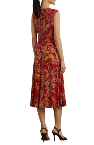 Ralph Lauren Floral Twist-front Stretch Jersey Dress In Multi