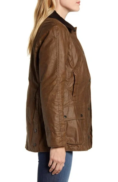 Barbour Beadnell Waxed Cotton Jacket In Brown