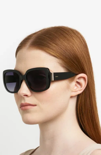 Fossil 54mm Gradient Rectangular Sunglasses