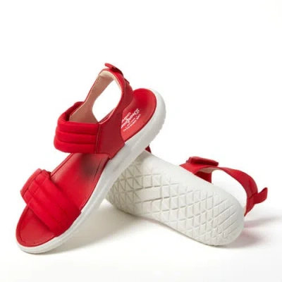 Dearfoams Thea Quarter Strap Sandal In Red