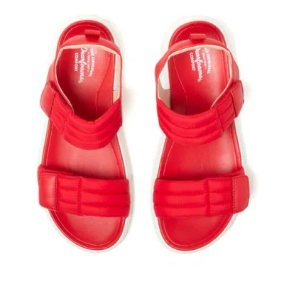 Dearfoams Thea Quarter Strap Sandal In Red