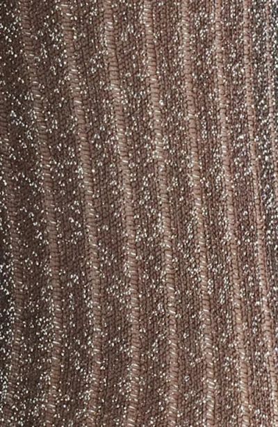 High Heel Jungle Beam Metallic Rib Crew Socks In Gray