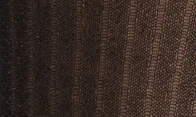 High Heel Jungle Beam Metallic Rib Crew Socks In Black