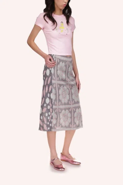 Anna Sui Mermaid Baby Tee In Pink