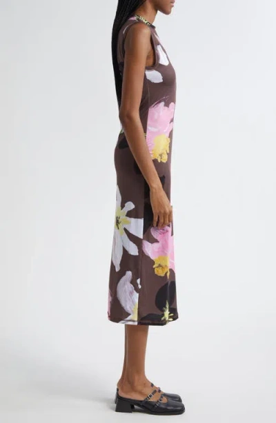 Stine Goya Floral Jersey Tank Dress In Multi