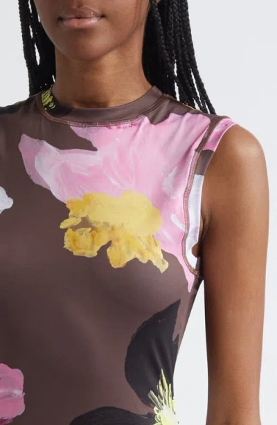 Stine Goya Floral Jersey Tank Dress In Multi