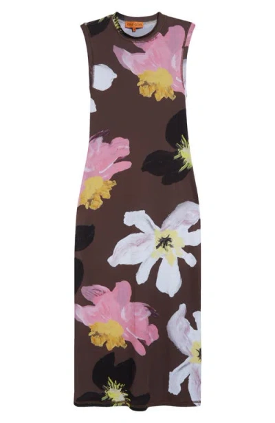 Stine Goya Floral Jersey Tank Dress In Multi