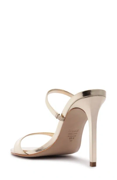 Schutz Jessica Metallic Slide Sandal In Gold
