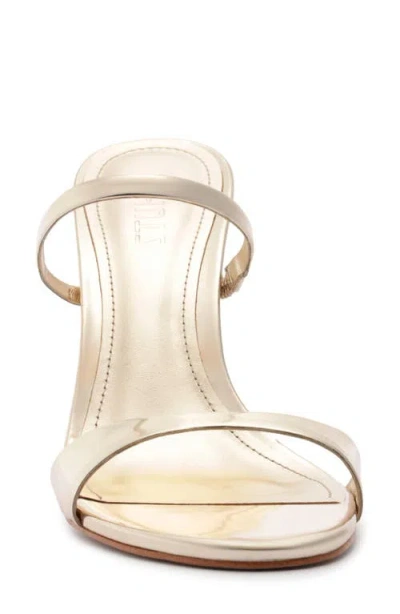 Schutz Jessica Metallic Slide Sandal In Gold