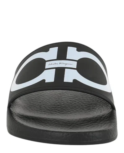 Ferragamo Gancini-print Open-toe Slides