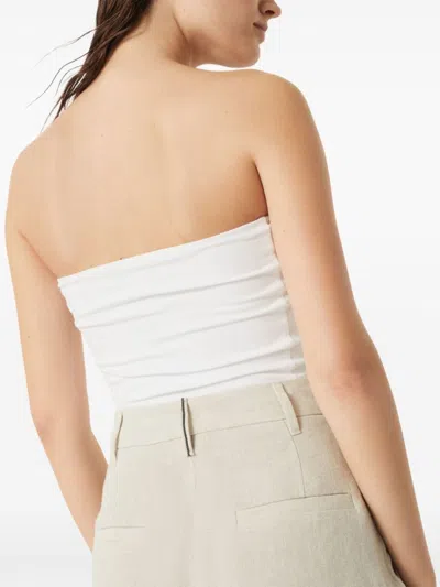 Brunello Cucinelli Slouchy Trousers In Sparkling Linen Canvas With Jewellery In Neutral