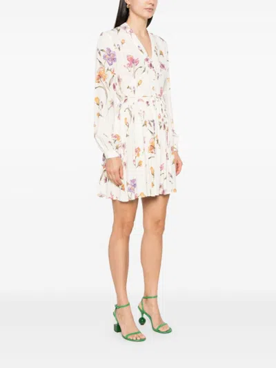 Twinset Twin-set Neutrals Floral Print Mini Dress