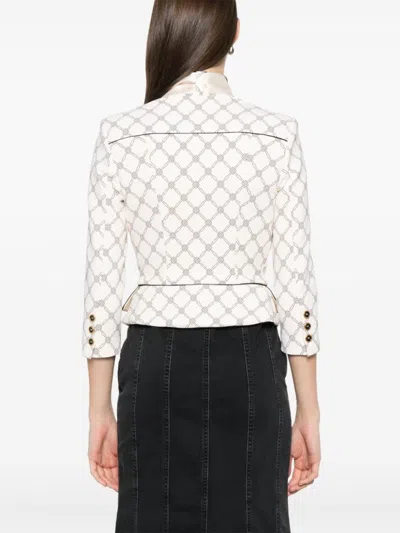 Elisabetta Franchi Light Beige Tailored Jacket In White