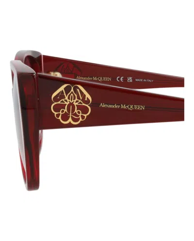 Alexander Mcqueen Cat Eye Frame Gradient Sunglasses In Red