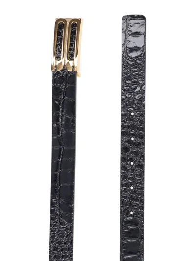 Victoria Beckham Jumbo Frame Belt In Black