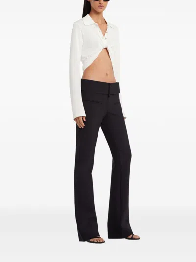 Courrèges Cropped Top With Twist Detailing In White