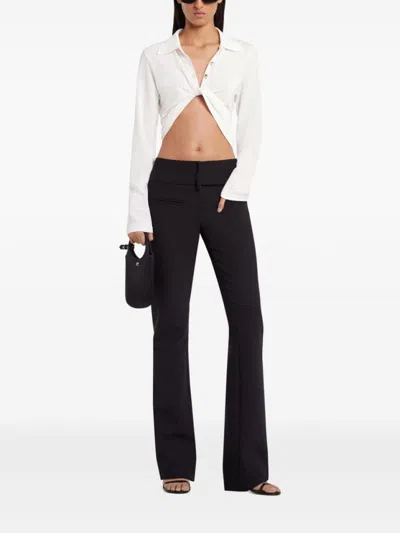 Courrèges Cropped Top With Twist Detailing In White