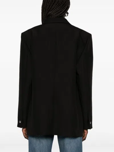 Coperni Nero Tailored Blazer With Unique Embellished Pocket In Black