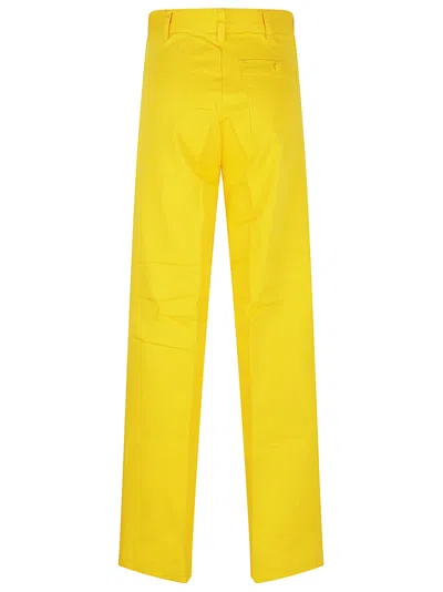 Polo Ralph Lauren Full Length Trousers With Belt Loops And Back Pocket In Yellow