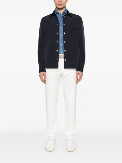 Brunello Cucinelli Logo-buttons Jacket In Blue