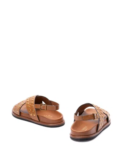 Twinset Twin-set Buckle-fastening Slingback Sandals With Stud Embellishments
