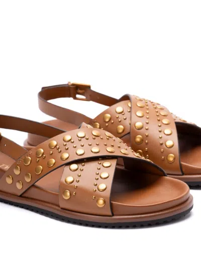 Twinset Twin-set Buckle-fastening Slingback Sandals With Stud Embellishments