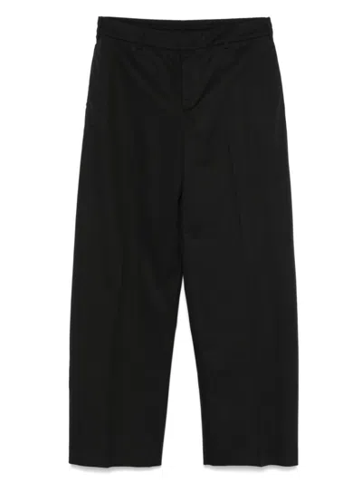 Pt Torino Elasticated-waistband Trousers In Black